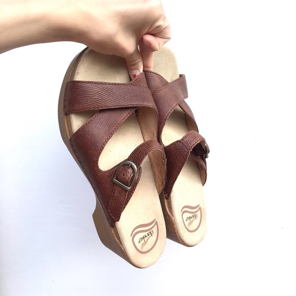 Dansko Shoes - Dansko brown leather slip on sandal